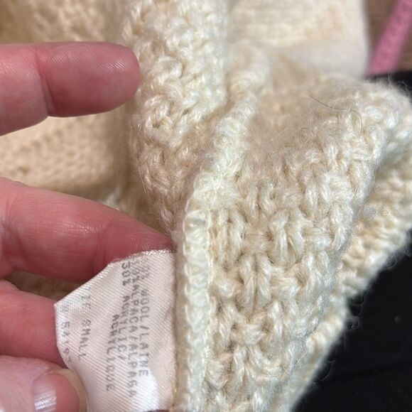 Vintage Bogner wool alpaca cable knit turtleneck sweater small fisherman - Picture 6 of 6